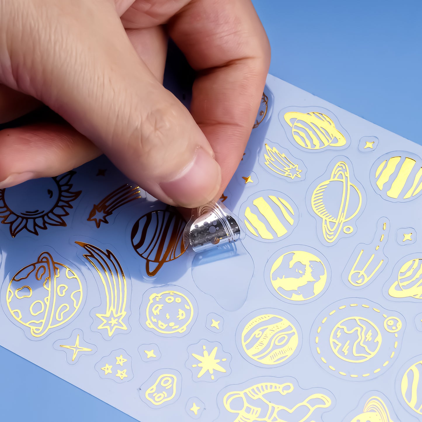 12 Sheets Golden Stickers DIY Resin Art Jewelry Casting Mold Supplies, Assorte