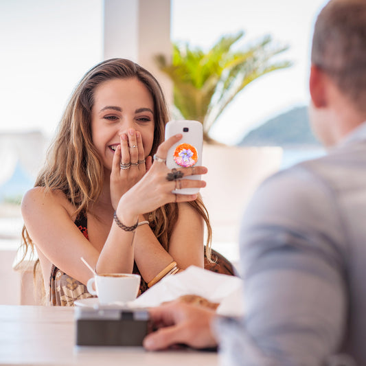 Phone Grip Holder Epoxy Resin Casting Silicone Mold Kit, 9 Round Animal Patter