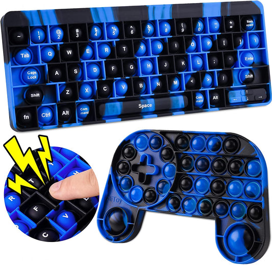 Large Bubble Game Console Silicone Pop Fidget Sensory Toys Keyboard & Controller