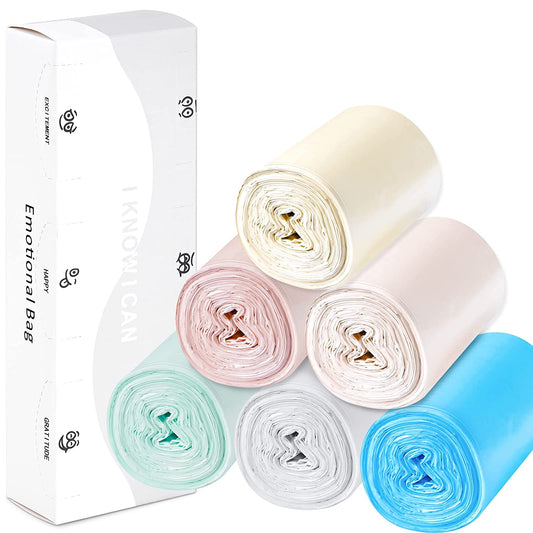 Small Disposable Trash Bags 6 Rolls/180PCS for Ninja Mini Desktop Trash Can