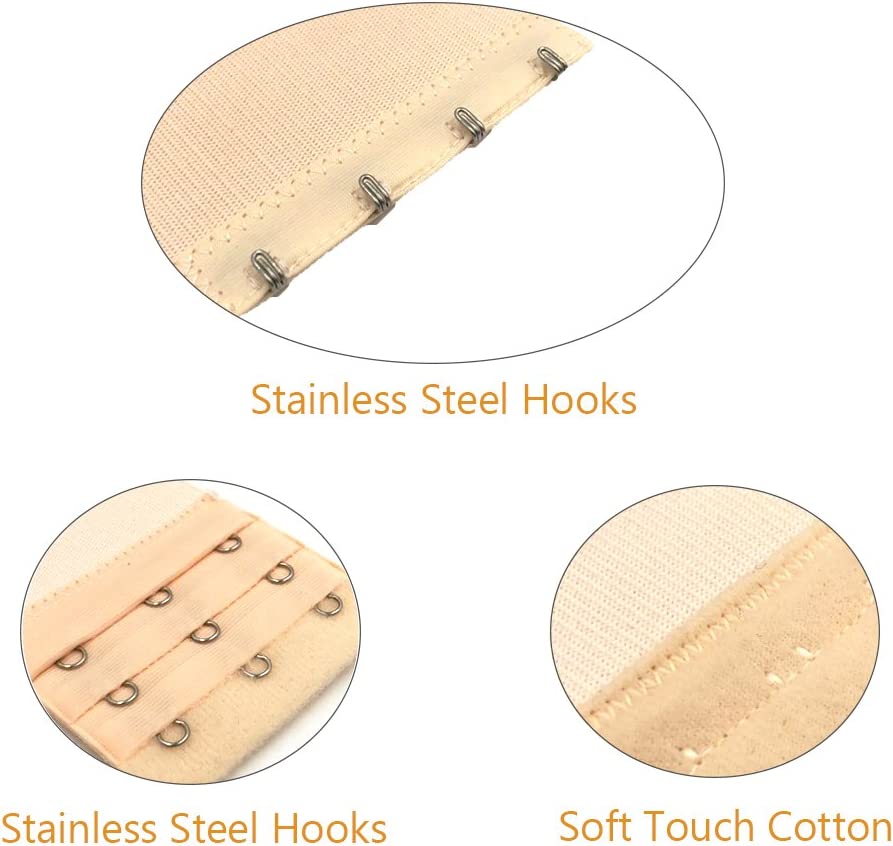 Flexible Bra Extender Strap 12-Pack 2/3/4 Hooks Adjustable Bra Strap